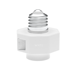 Wyze Lamp Socket Power Adapter, Convert Standard Bulb Socket to Power Wyze Cam v3/v4, 5V/1A USB Output, White, No Wiring Required