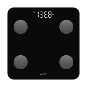 Wyze Scale S Smart Body Composition Scale (Black) - Bluetooth Digital Bathroom Scale for Body Weight, Fat, BMI, Muscle Mass, Heart Rate, 400 lb Capacity, HSA/FSA Eligible